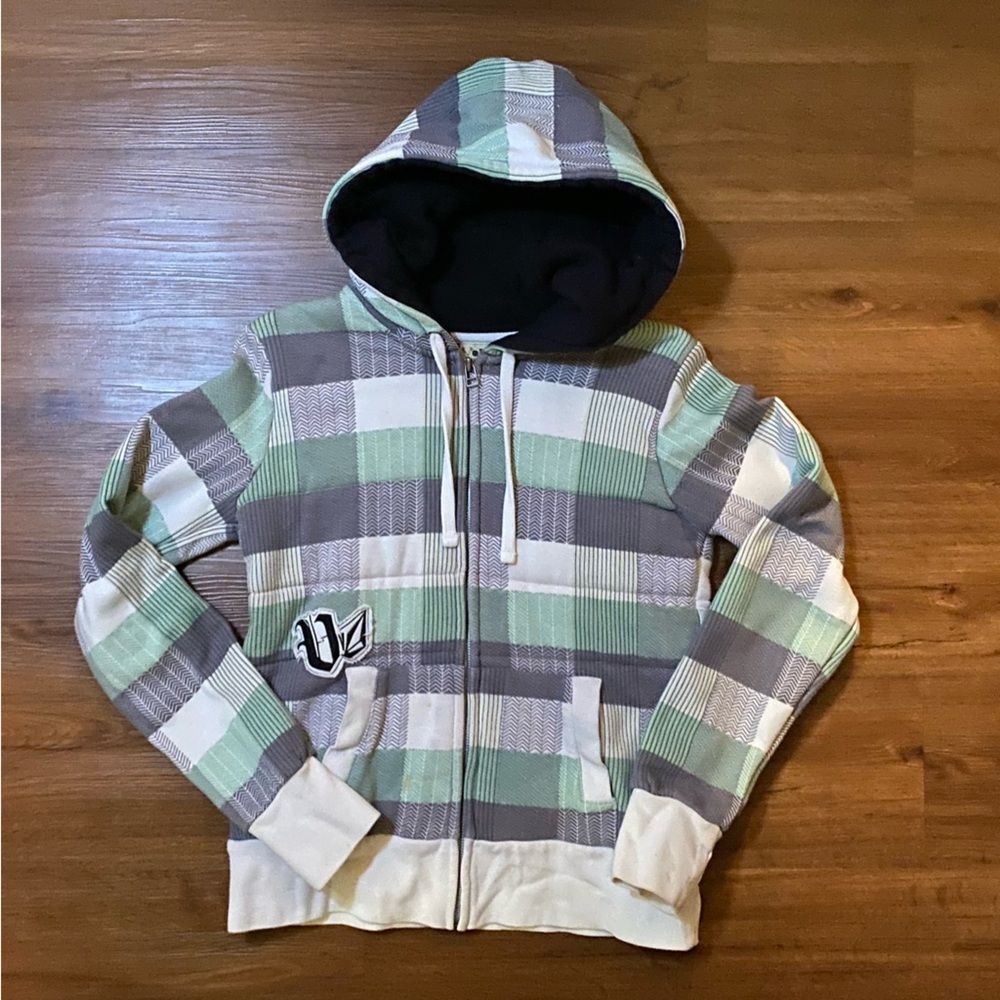 Vintage Volcom Hoodie Zip up size medium thick skate‎ surf